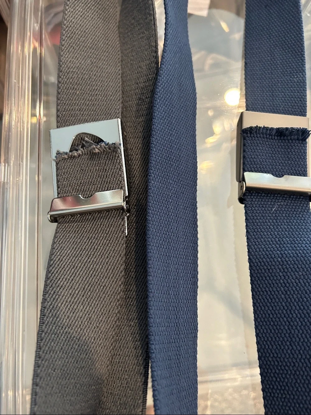 Pair Under Armour / Nike Navy Web Belts - Adjustable can be cut to size
